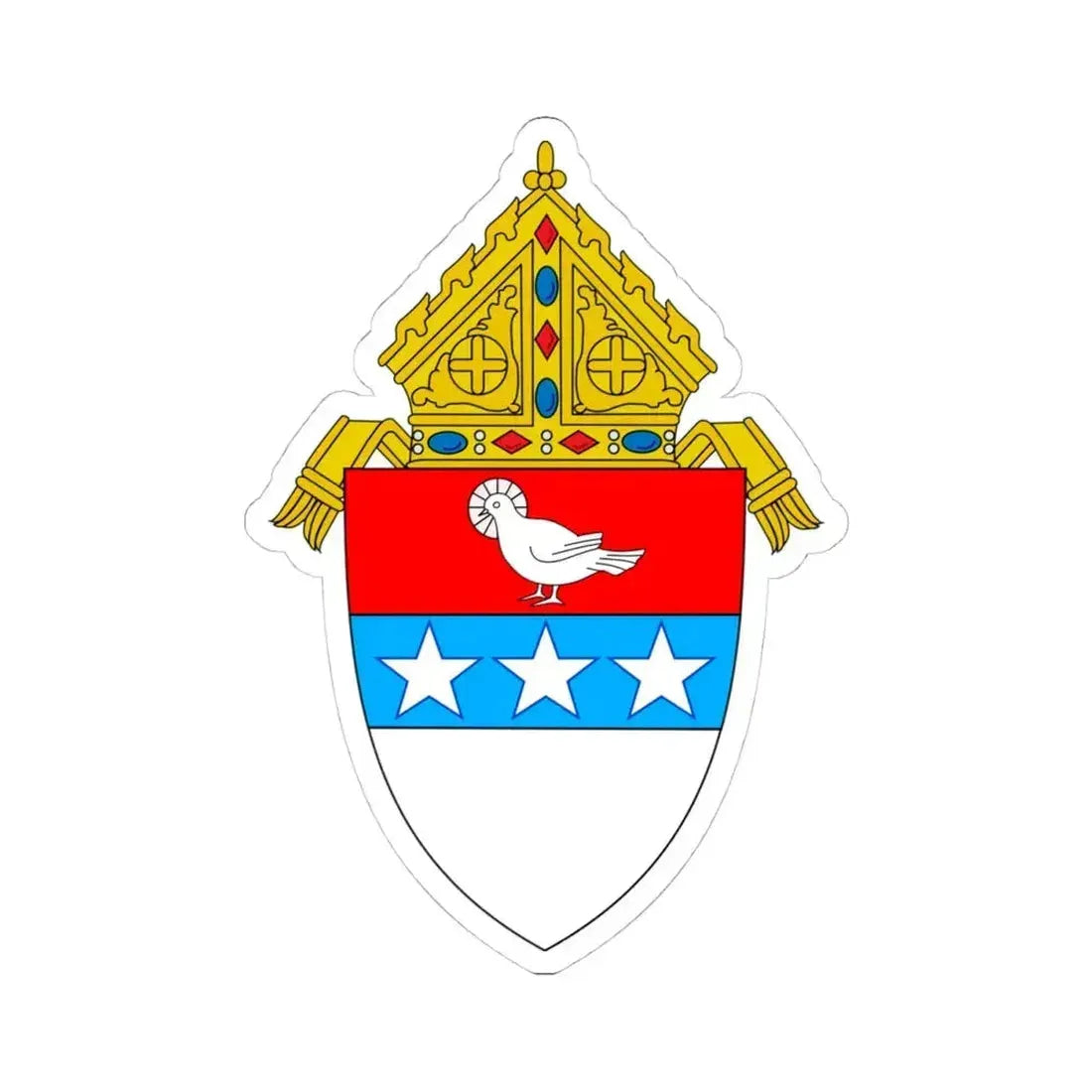 Roman Catholic Diocese of Nashville - STICKER Vinyl Kiss-Cut Decal 4 Inch White - The Sticker Space