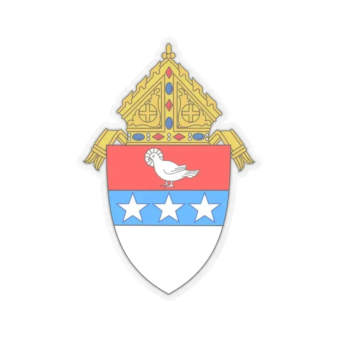 Roman Catholic Diocese of Nashville - STICKER Vinyl Kiss-Cut Decal 6 Inch Transparent - The Sticker Space