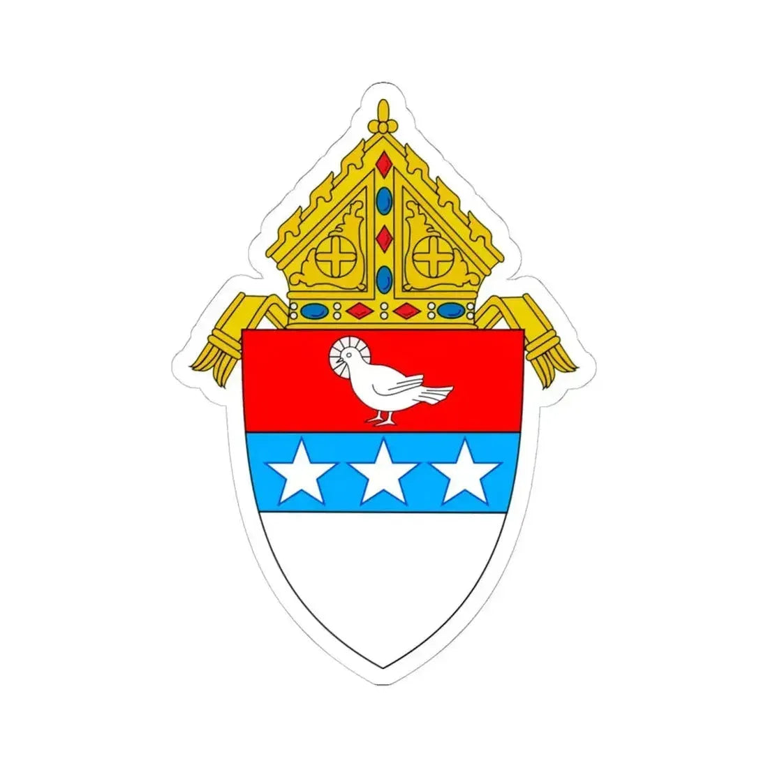 Roman Catholic Diocese of Nashville - STICKER Vinyl Kiss-Cut Decal 6 Inch White - The Sticker Space