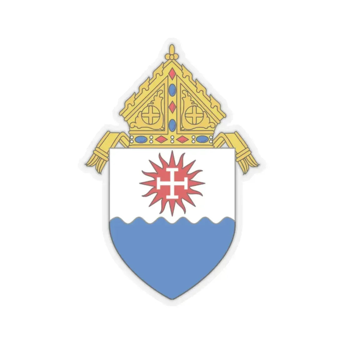 Roman Catholic Diocese of Natchez - STICKER Vinyl Kiss-Cut Decal 2 Inch Transparent - The Sticker Space