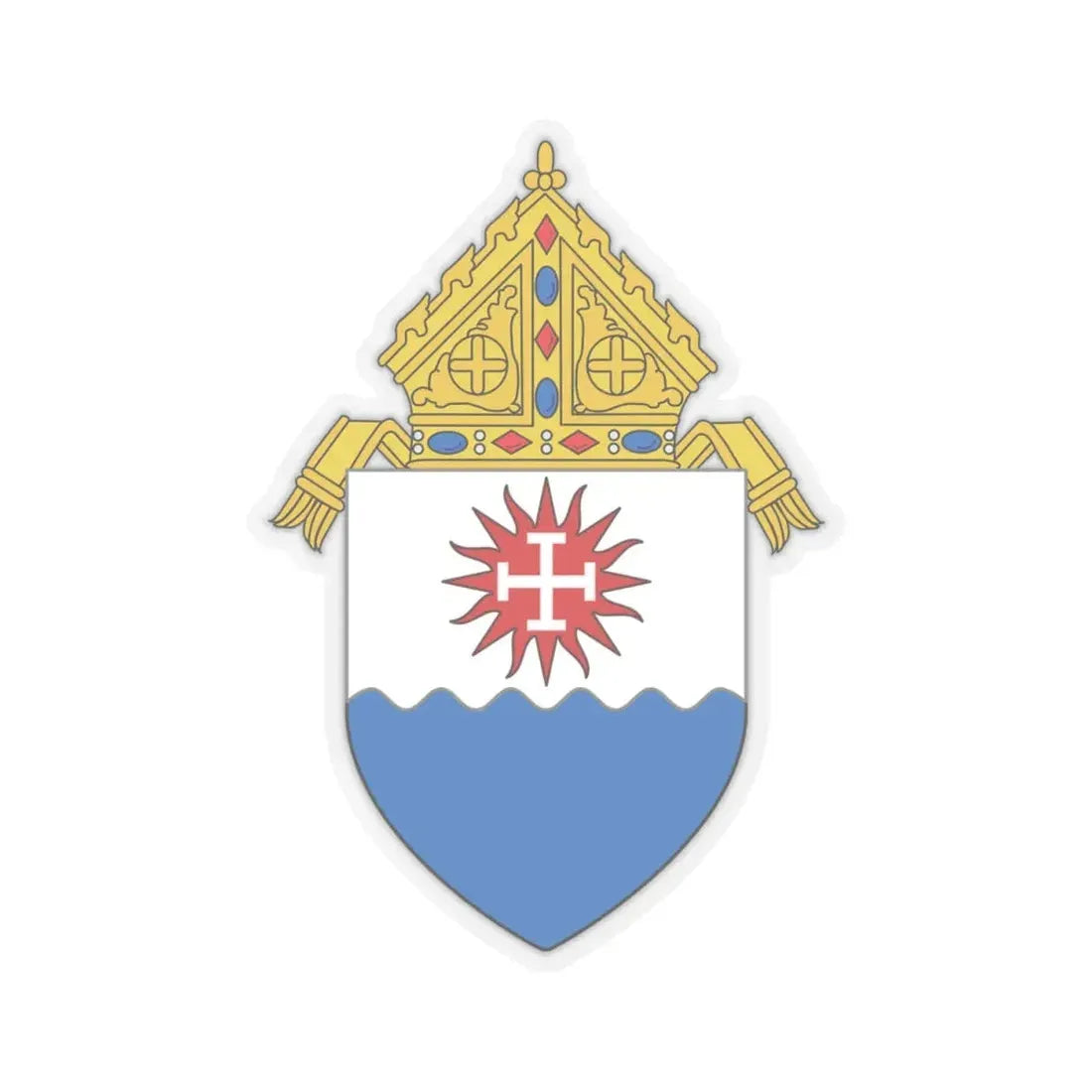 Roman Catholic Diocese of Natchez - STICKER Vinyl Kiss-Cut Decal 4 Inch Transparent - The Sticker Space