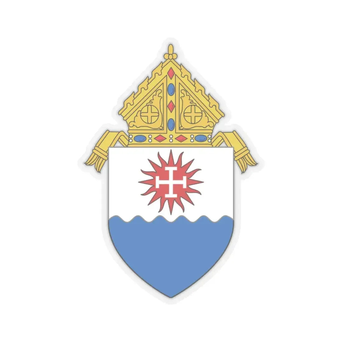 Roman Catholic Diocese of Natchez - STICKER Vinyl Kiss-Cut Decal 6 Inch Transparent - The Sticker Space