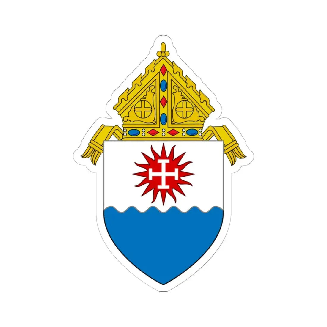Roman Catholic Diocese of Natchez - STICKER Vinyl Kiss-Cut Decal 6 Inch White - The Sticker Space