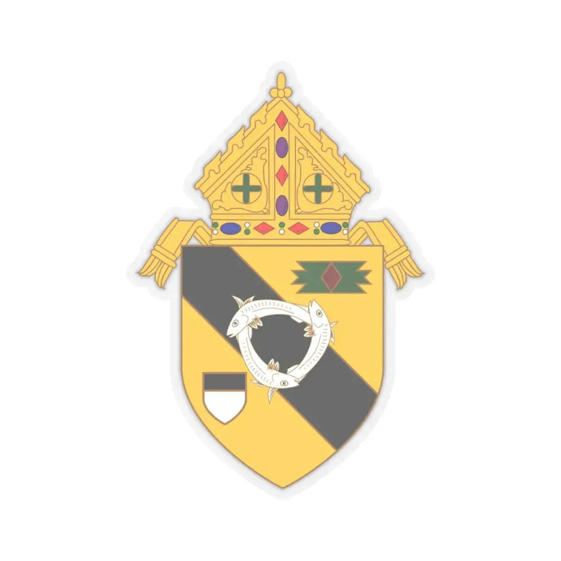 Roman Catholic Diocese of New Ulm - STICKER Vinyl Kiss-Cut Decal 6 Inch Transparent - The Sticker Space