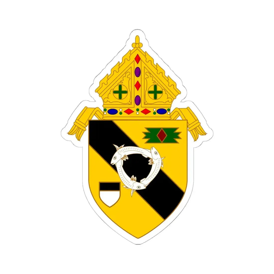 Roman Catholic Diocese of New Ulm - STICKER Vinyl Kiss-Cut Decal 6 Inch White - The Sticker Space