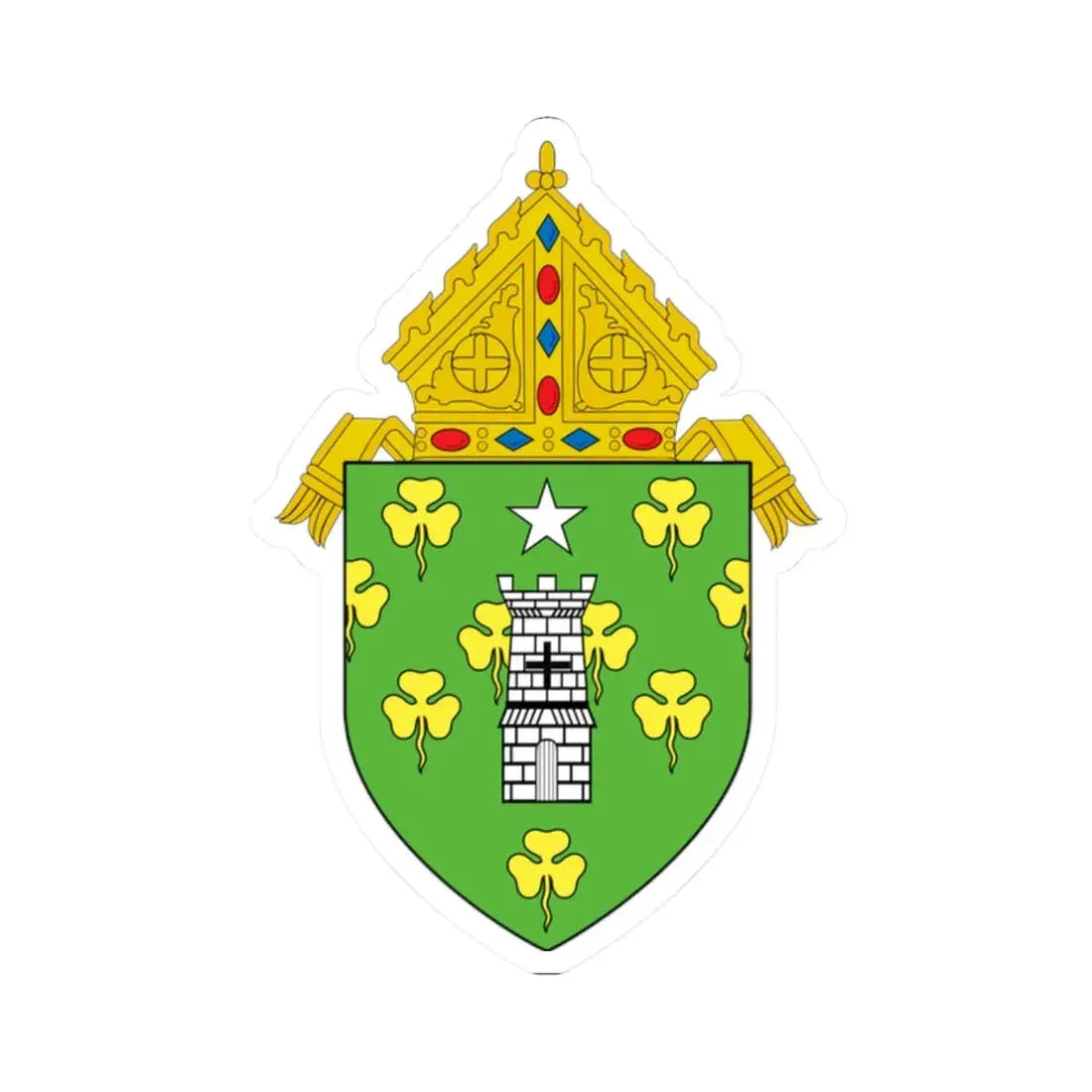 Roman Catholic Diocese of Norwich - STICKER Vinyl Kiss-Cut Decal 2 Inch White - The Sticker Space