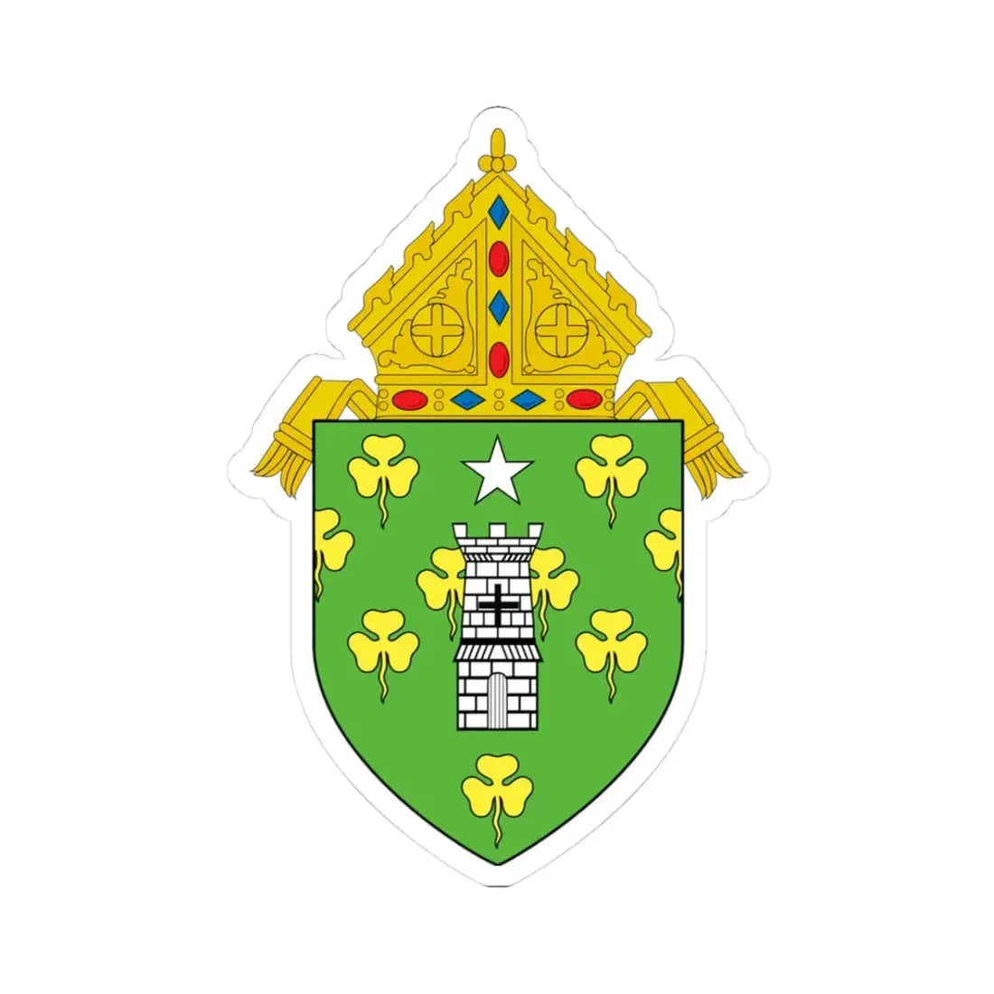 Roman Catholic Diocese of Norwich - STICKER Vinyl Kiss-Cut Decal 3 Inch White - The Sticker Space