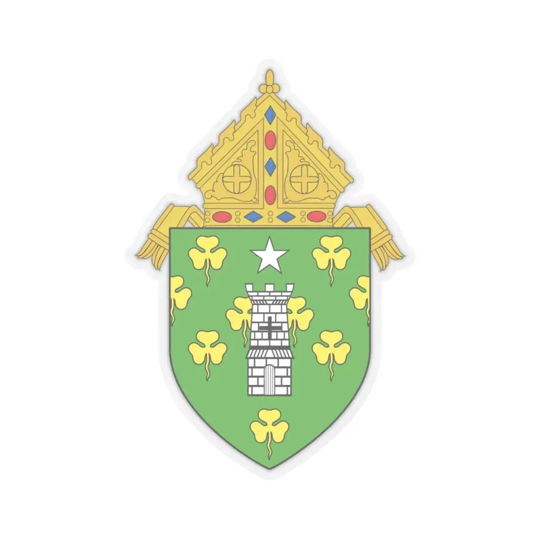 Roman Catholic Diocese of Norwich - STICKER Vinyl Kiss-Cut Decal 6 Inch Transparent - The Sticker Space