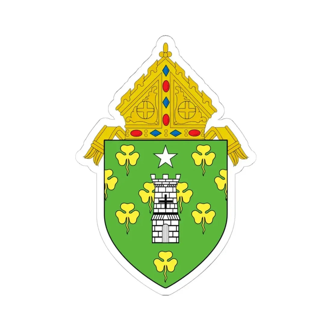 Roman Catholic Diocese of Norwich - STICKER Vinyl Kiss-Cut Decal 6 Inch White - The Sticker Space