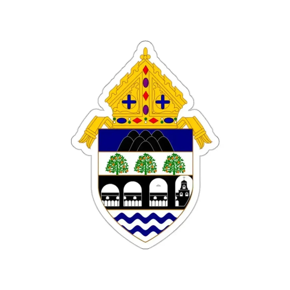 Roman Catholic Diocese of Orange 2 - STICKER Vinyl Die-Cut Decal White Die-Cut 2 Inch - The Sticker Space