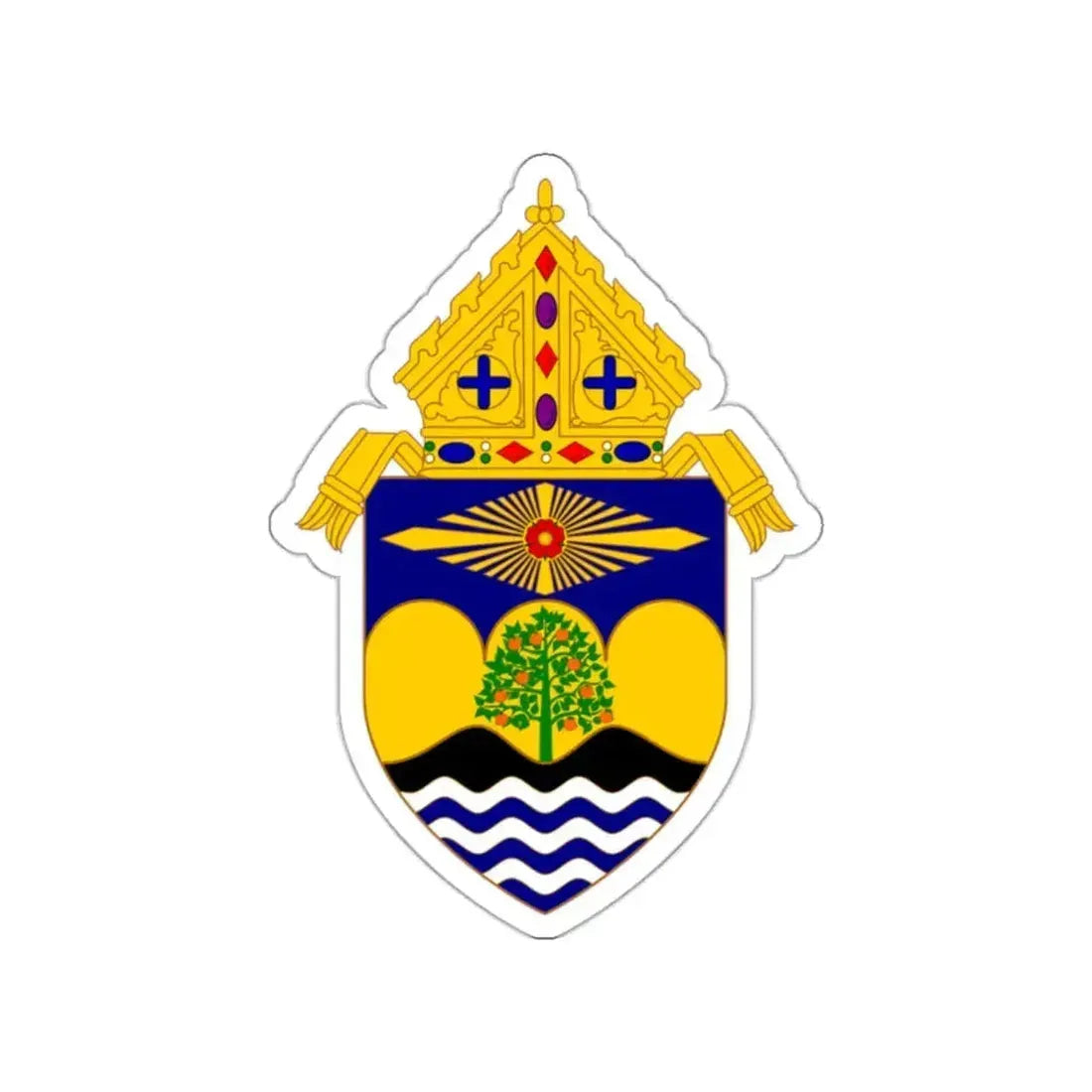 Roman Catholic Diocese of Orange - STICKER Vinyl Die-Cut Decal White Die-Cut 2 Inch - The Sticker Space