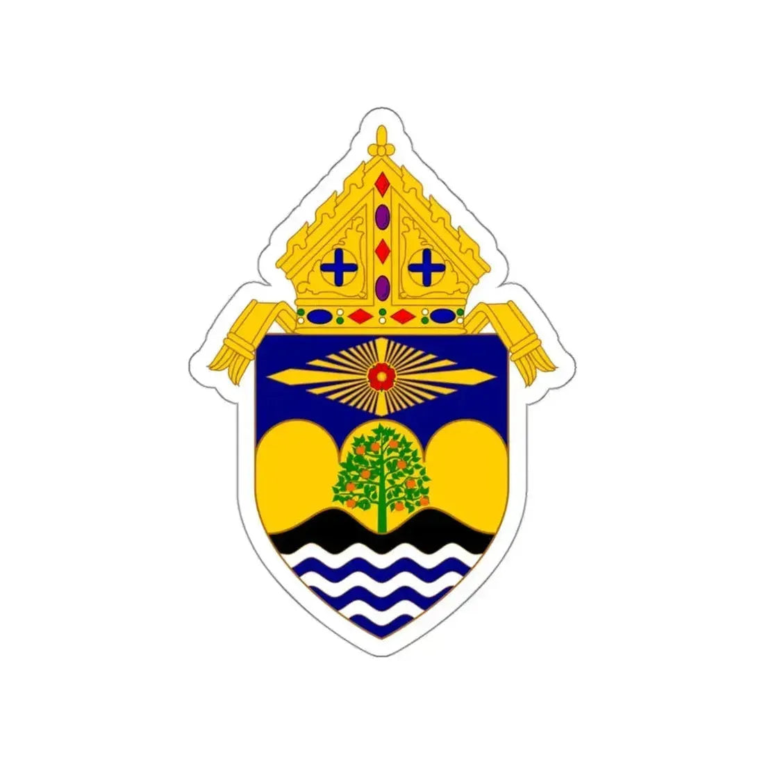 Roman Catholic Diocese of Orange - STICKER Vinyl Die-Cut Decal White Die-Cut 3 Inch - The Sticker Space