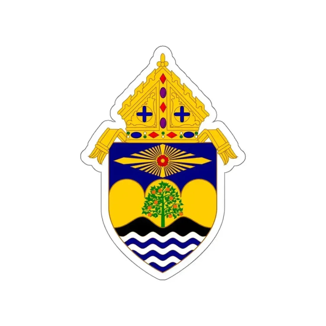 Roman Catholic Diocese of Orange - STICKER Vinyl Die-Cut Decal White Die-Cut 6 Inch - The Sticker Space
