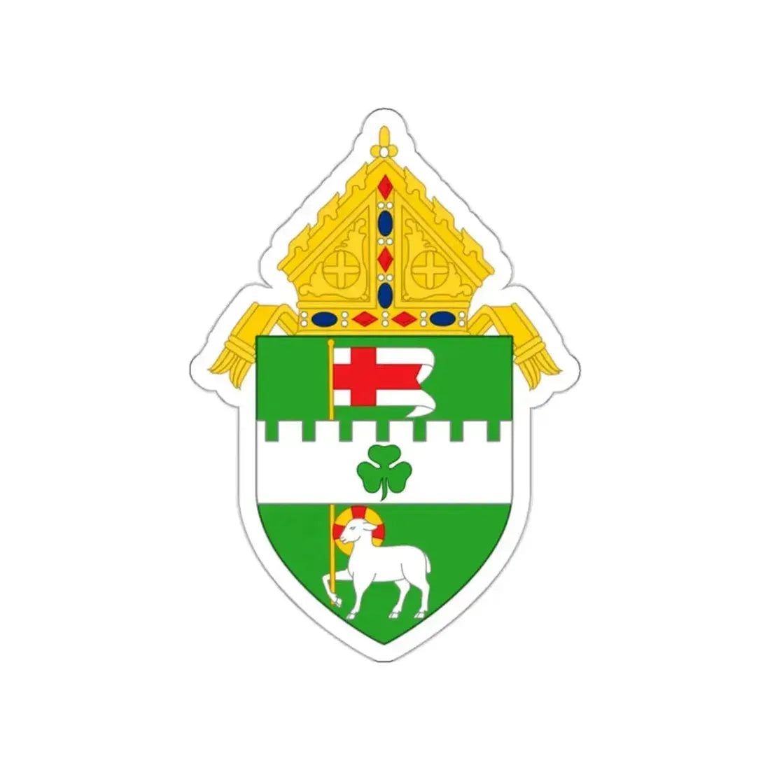 Roman Catholic Diocese of Paterson - STICKER Vinyl Die-Cut Decal White Die-Cut 2 Inch - The Sticker Space