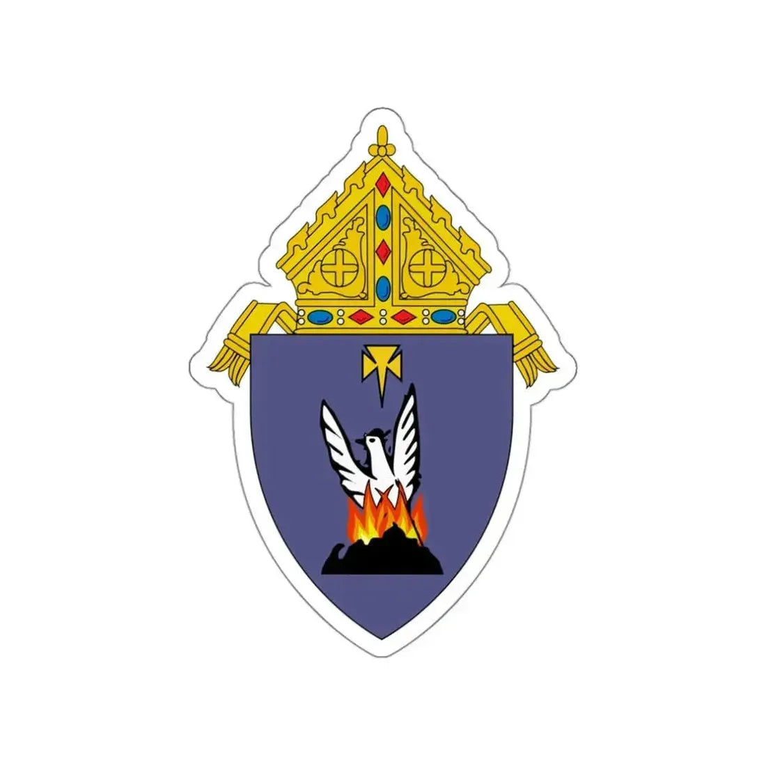 Roman Catholic Diocese of Phoenix 2 - STICKER Vinyl Die-Cut Decal White Die-Cut 3 Inch - The Sticker Space
