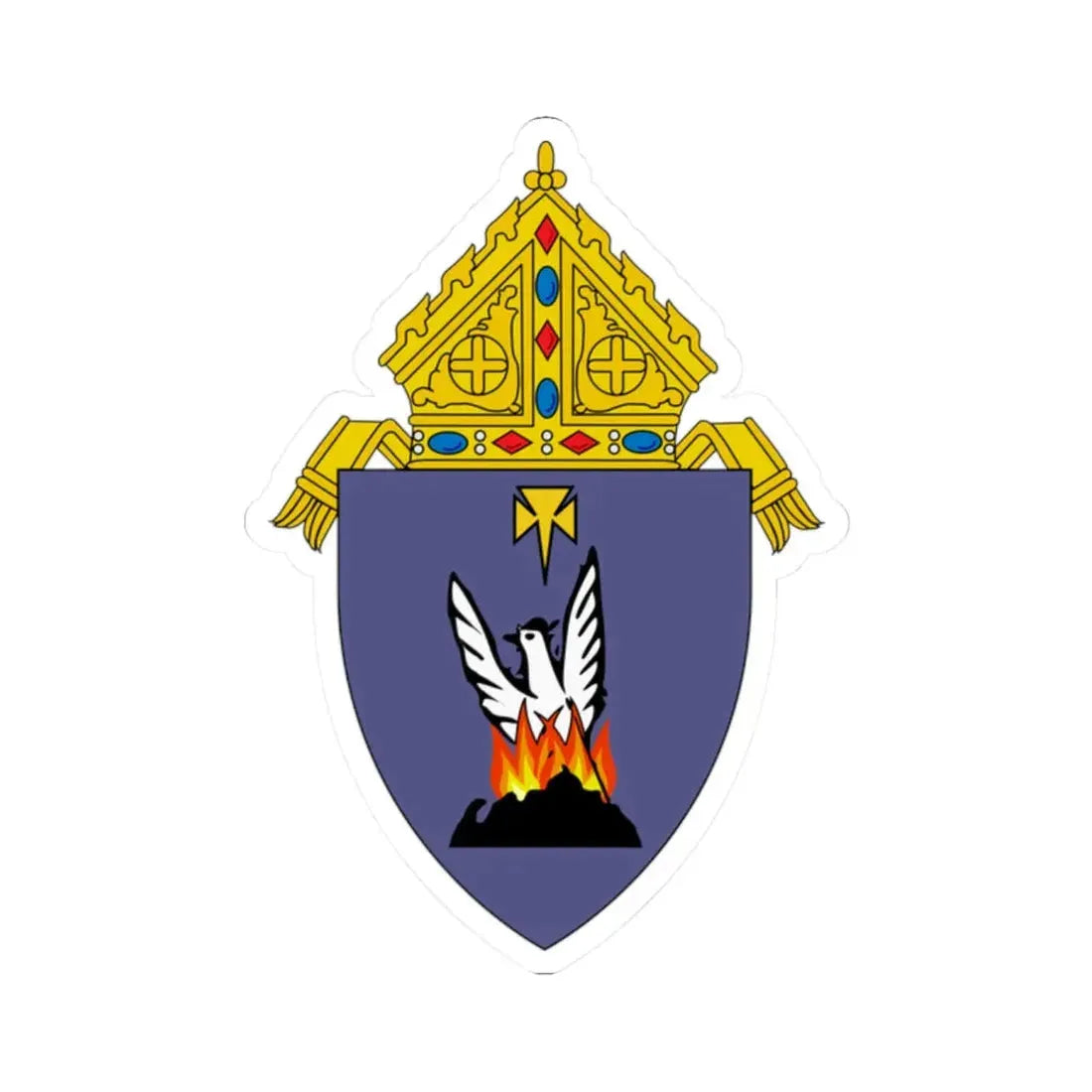 Roman Catholic Diocese of Phoenix 2 - STICKER Vinyl Kiss-Cut Decal 2 Inch White - The Sticker Space