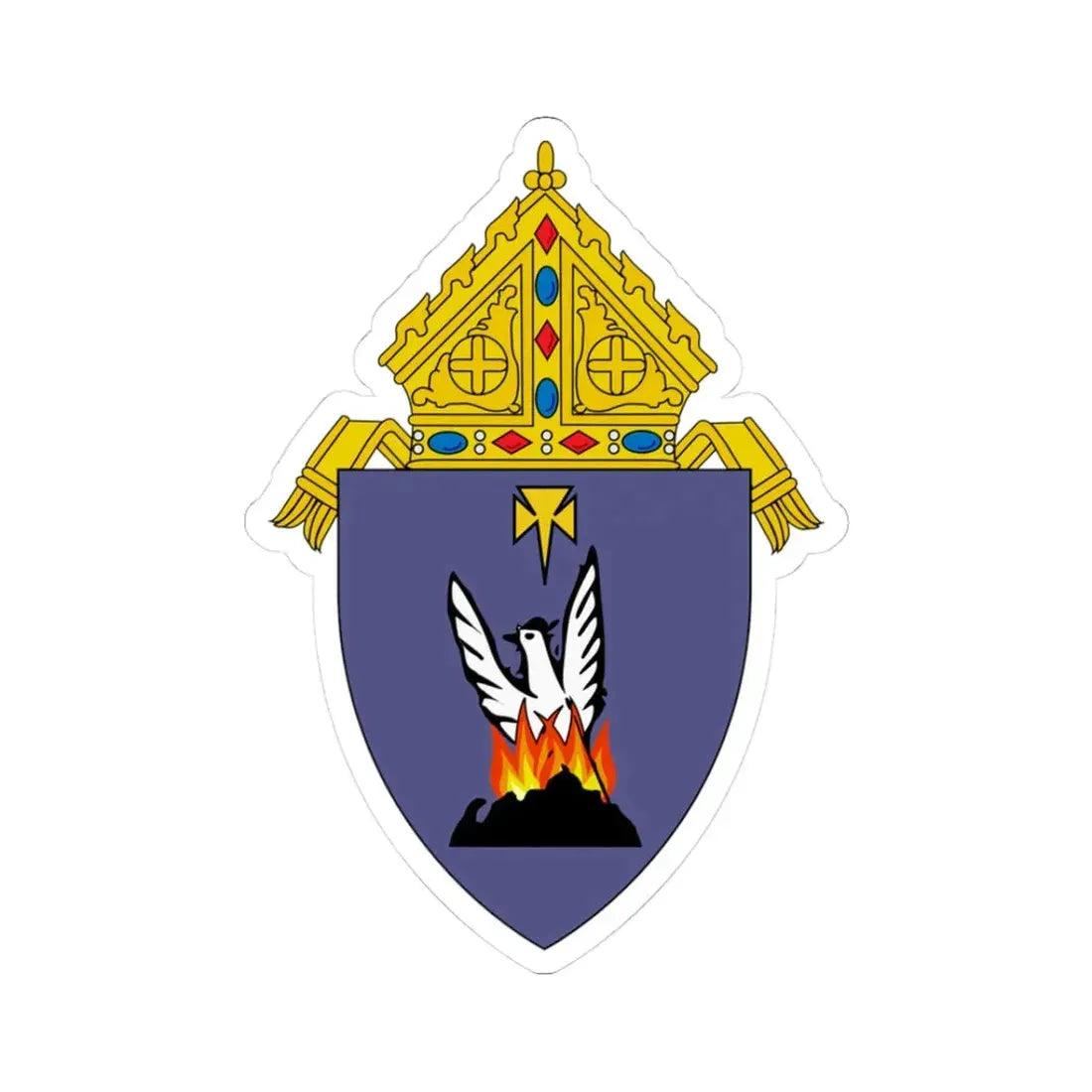 Roman Catholic Diocese of Phoenix 2 - STICKER Vinyl Kiss-Cut Decal 3 Inch White - The Sticker Space