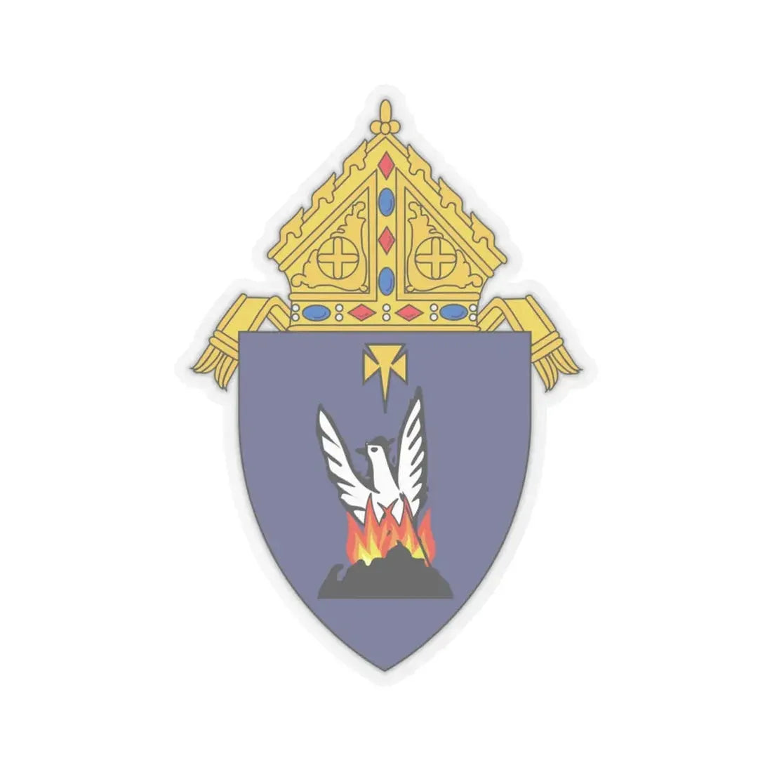 Roman Catholic Diocese of Phoenix 2 - STICKER Vinyl Kiss-Cut Decal 4 Inch Transparent - The Sticker Space