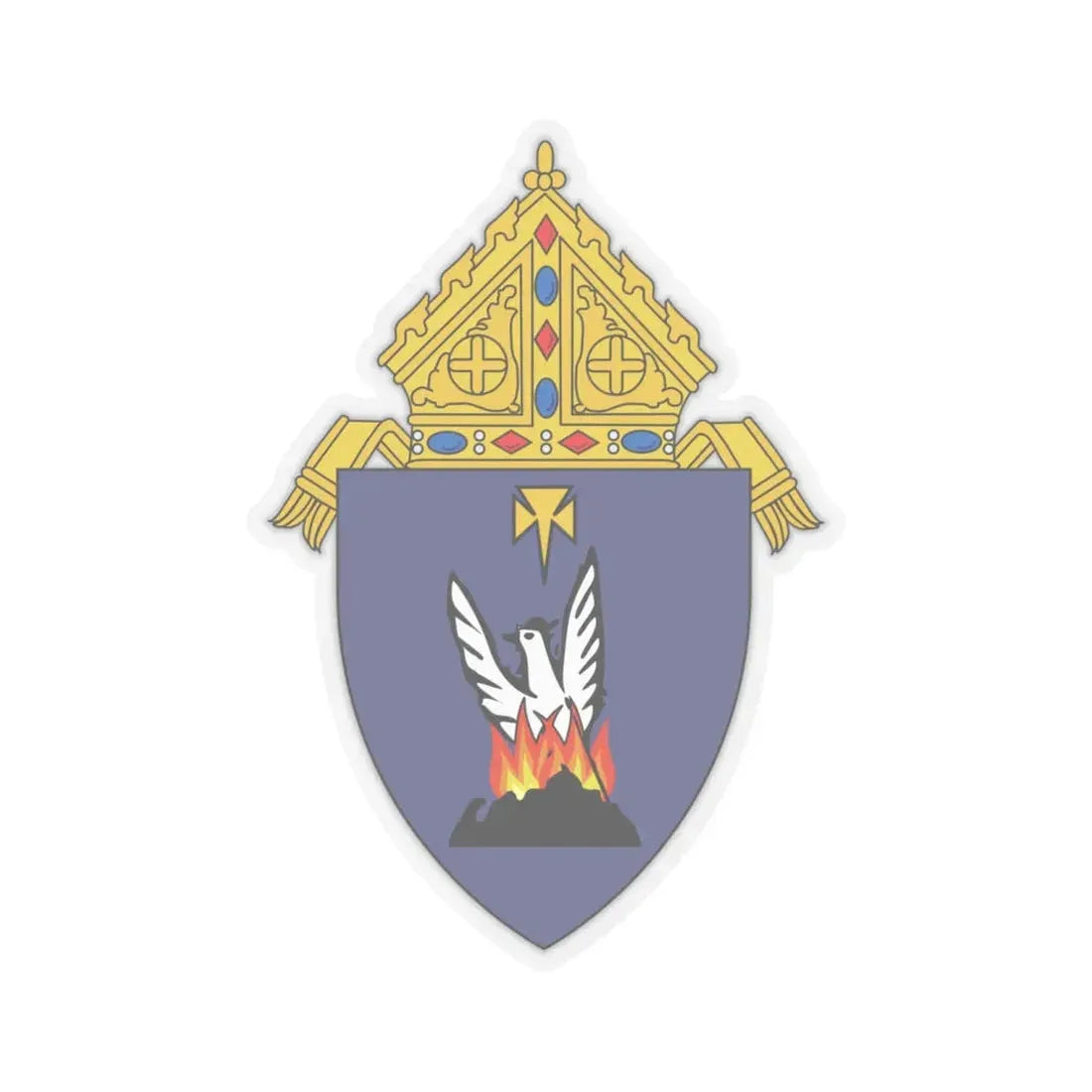 Roman Catholic Diocese of Phoenix 2 - STICKER Vinyl Kiss-Cut Decal 6 Inch Transparent - The Sticker Space