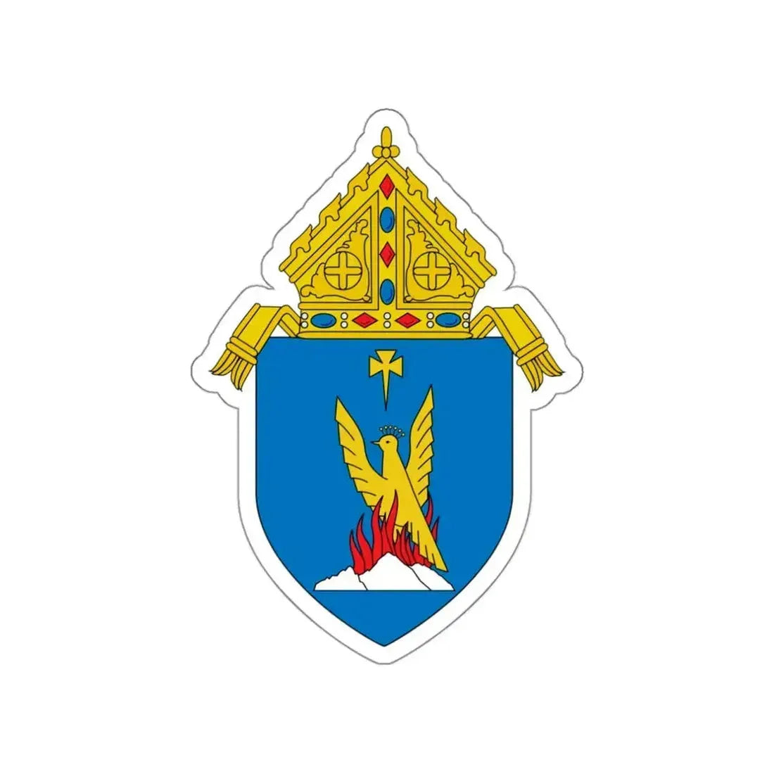 Roman Catholic Diocese of Phoenix - STICKER Vinyl Die-Cut Decal White Die-Cut 3 Inch - The Sticker Space