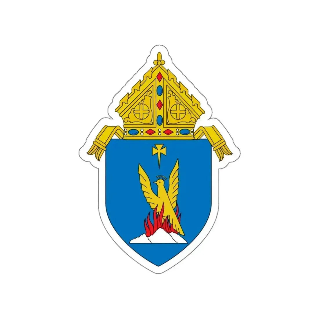 Roman Catholic Diocese of Phoenix - STICKER Vinyl Die-Cut Decal White Die-Cut 6 Inch - The Sticker Space