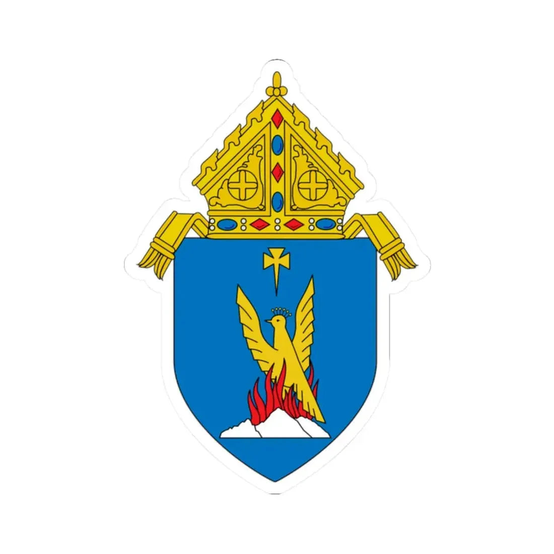 Roman Catholic Diocese of Phoenix - STICKER Vinyl Kiss-Cut Decal 2 Inch White - The Sticker Space