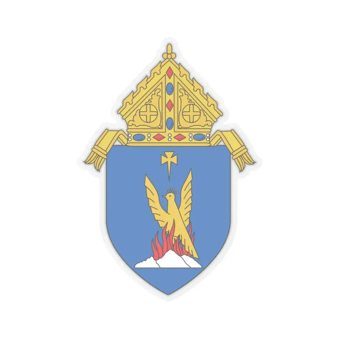 Roman Catholic Diocese of Phoenix - STICKER Vinyl Kiss-Cut Decal 3 Inch Transparent - The Sticker Space