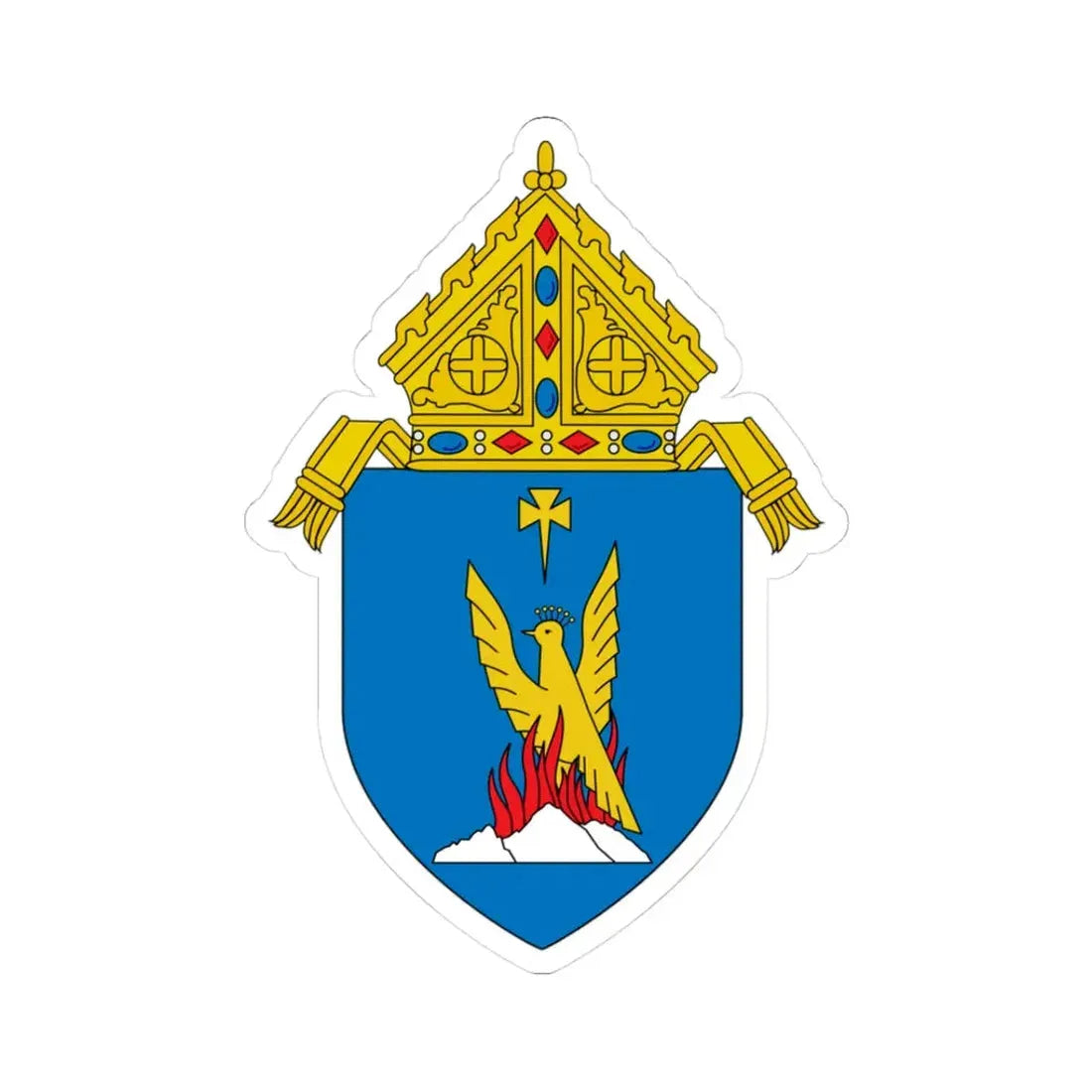 Roman Catholic Diocese of Phoenix - STICKER Vinyl Kiss-Cut Decal 3 Inch White - The Sticker Space