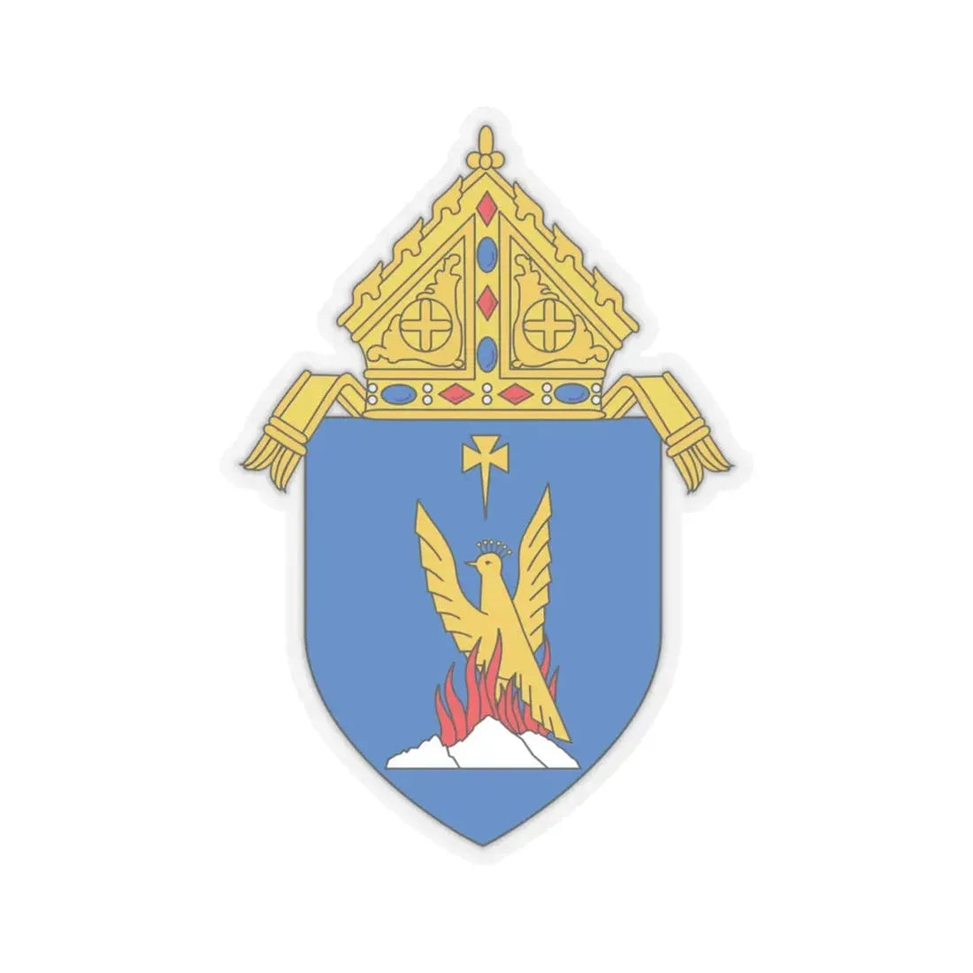 Roman Catholic Diocese of Phoenix - STICKER Vinyl Kiss-Cut Decal 4 Inch Transparent - The Sticker Space