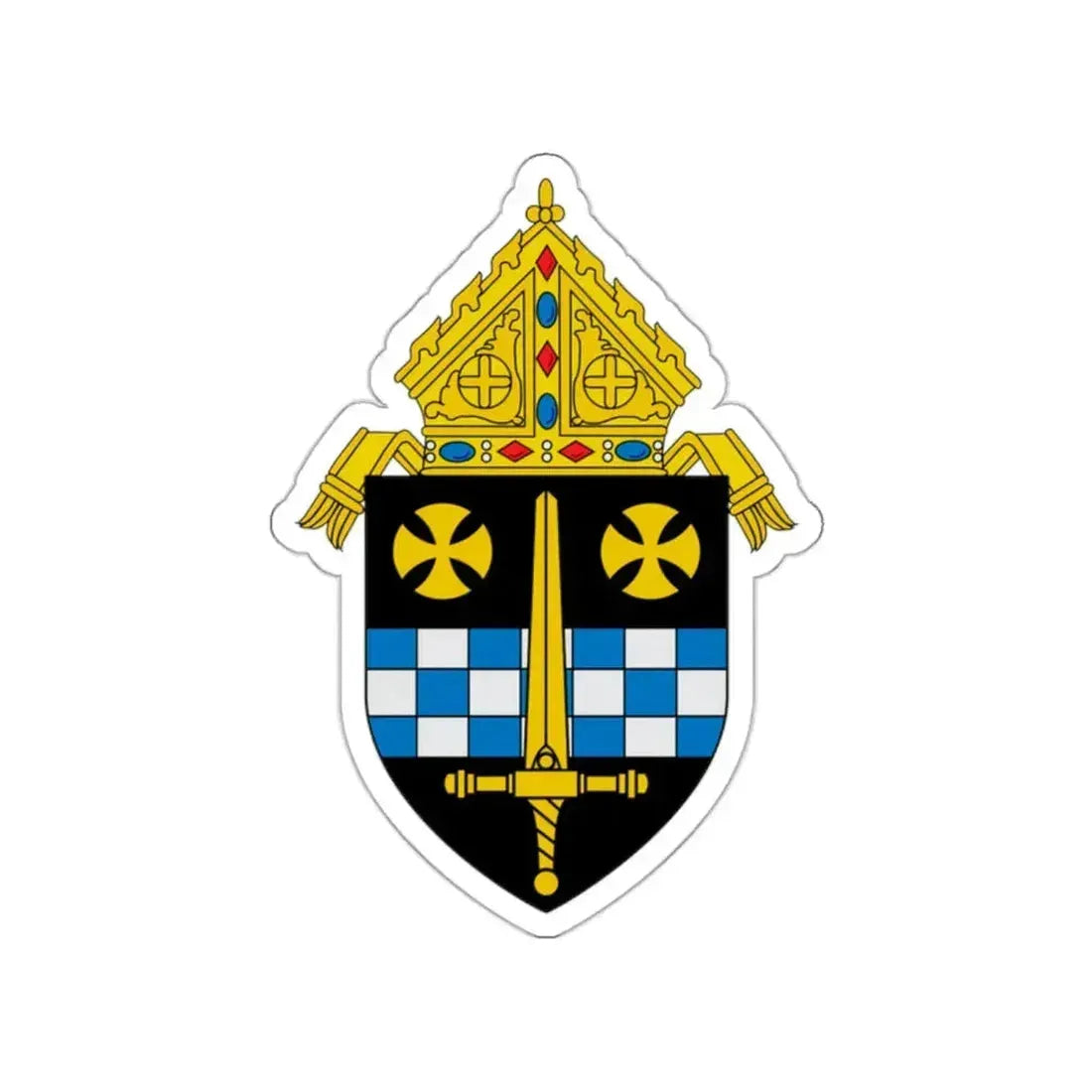 Roman Catholic Diocese of Pittsburgh 3 - STICKER Vinyl Die-Cut Decal White Die-Cut 2 Inch - The Sticker Space