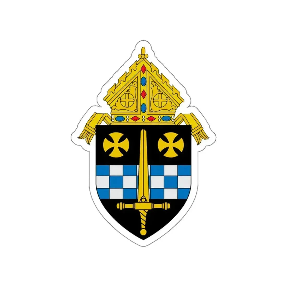 Roman Catholic Diocese of Pittsburgh 3 - STICKER Vinyl Die-Cut Decal White Die-Cut 3 Inch - The Sticker Space