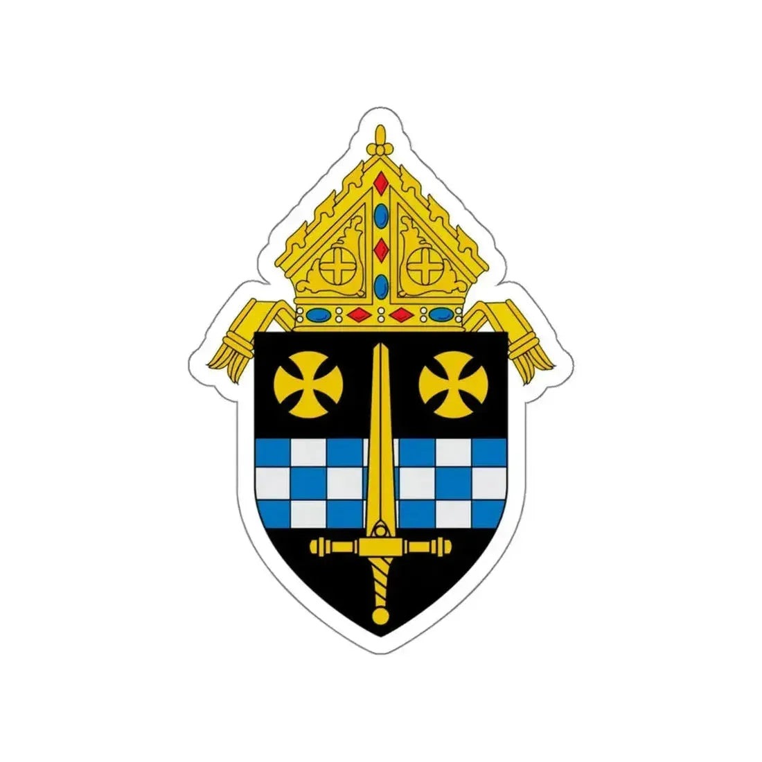 Roman Catholic Diocese of Pittsburgh 3 - STICKER Vinyl Die-Cut Decal White Die-Cut 6 Inch - The Sticker Space