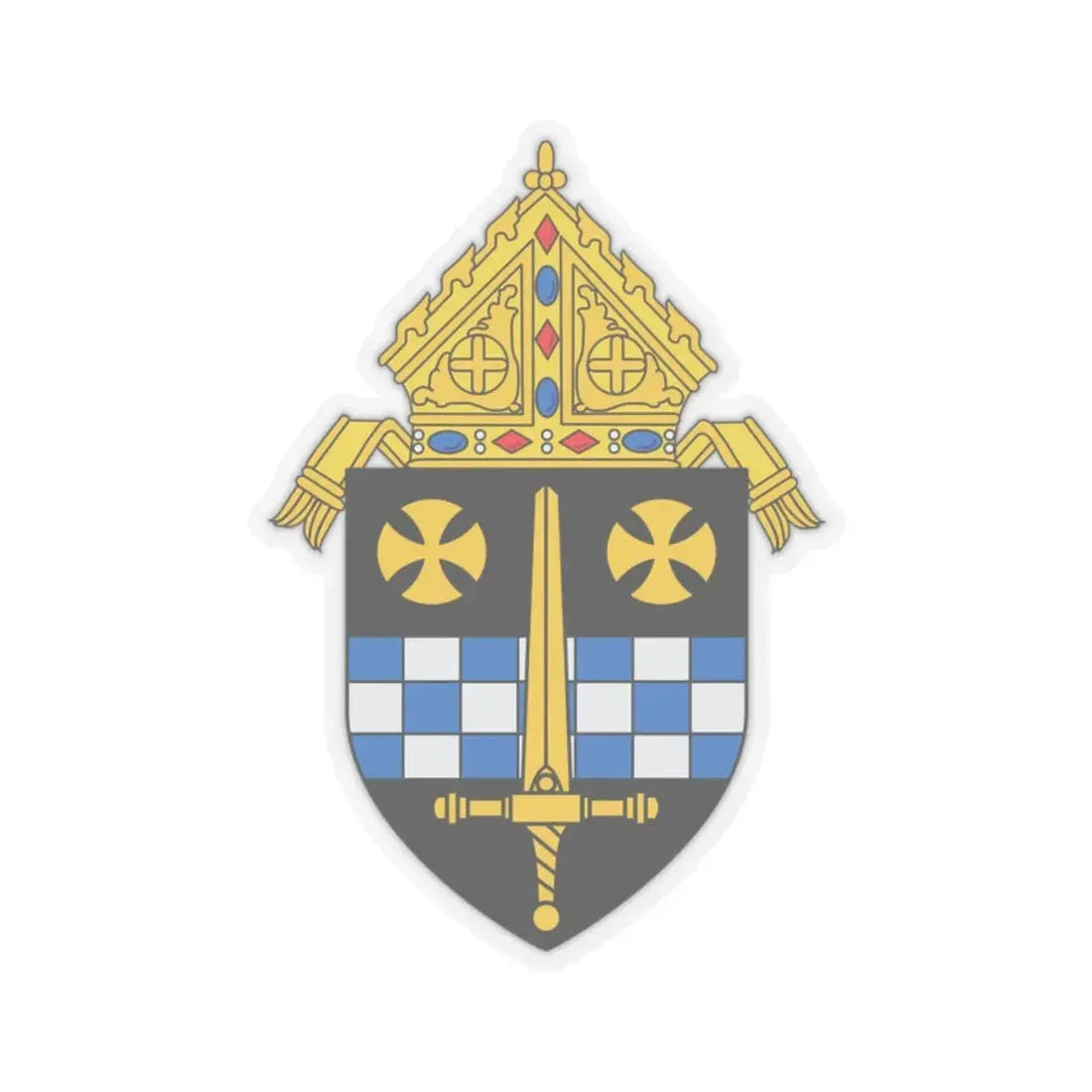Roman Catholic Diocese of Pittsburgh 3 - STICKER Vinyl Kiss-Cut Decal 2 Inch Transparent - The Sticker Space