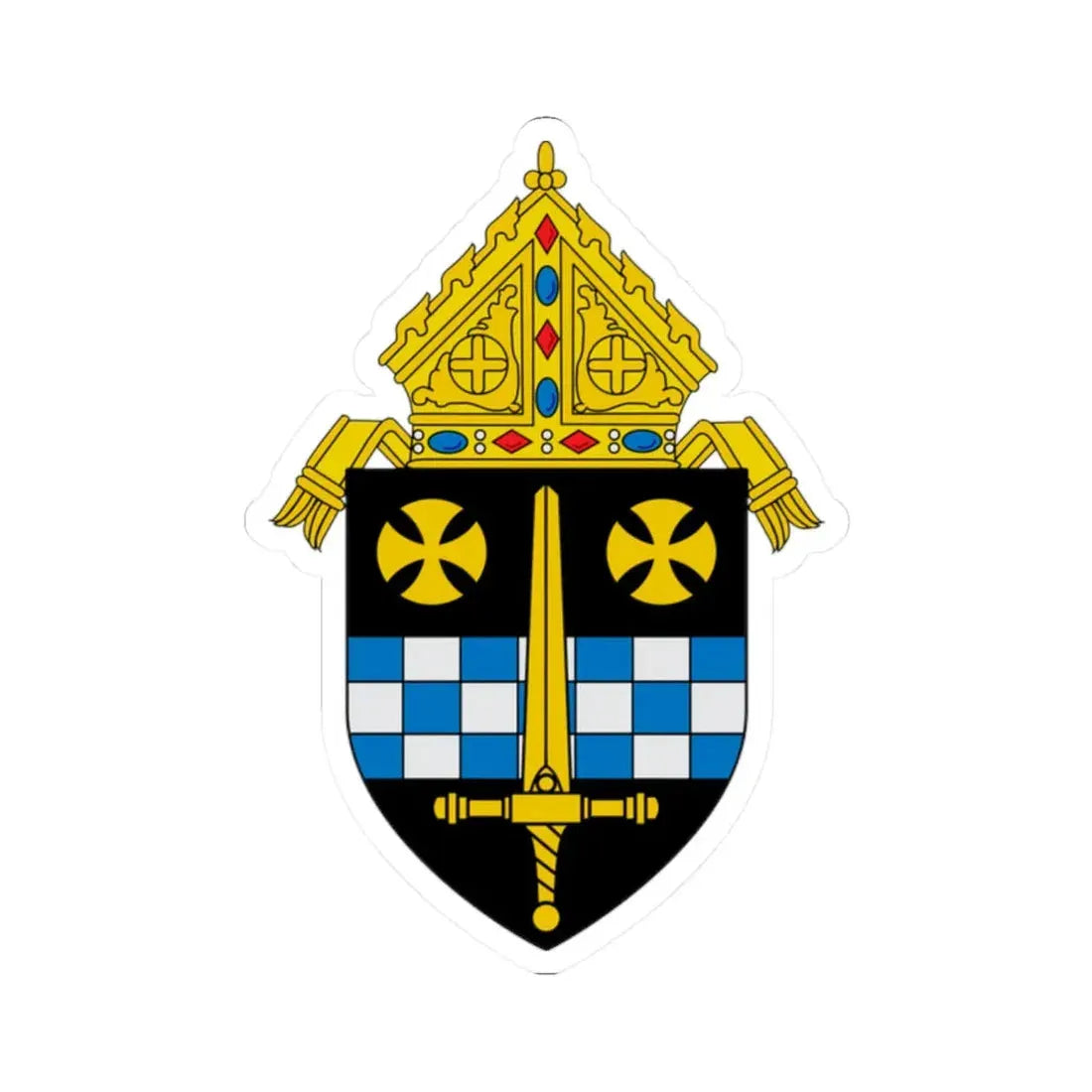 Roman Catholic Diocese of Pittsburgh 3 - STICKER Vinyl Kiss-Cut Decal 2 Inch White - The Sticker Space