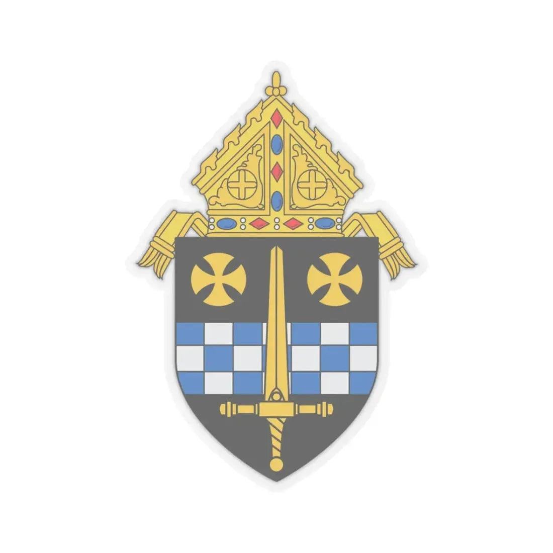 Roman Catholic Diocese of Pittsburgh 3 - STICKER Vinyl Kiss-Cut Decal 3 Inch Transparent - The Sticker Space