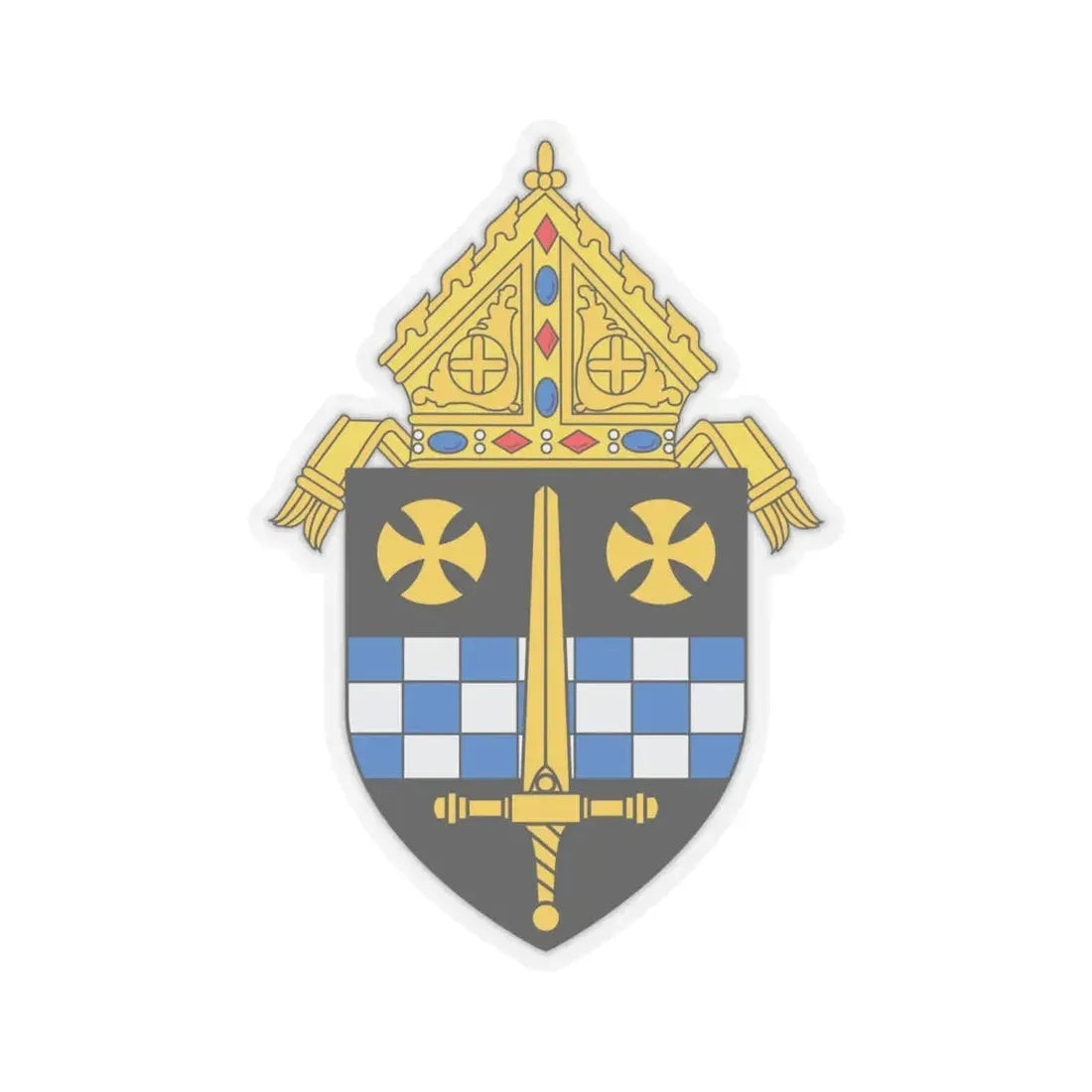 Roman Catholic Diocese of Pittsburgh 3 - STICKER Vinyl Kiss-Cut Decal 6 Inch Transparent - The Sticker Space