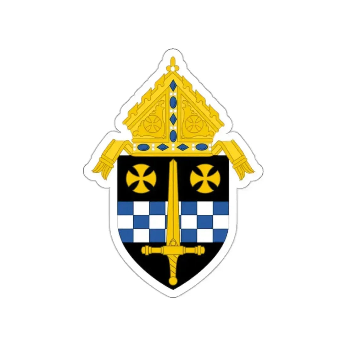 Roman Catholic Diocese of Pittsburgh - STICKER Vinyl Die-Cut Decal White Die-Cut 2 Inch - The Sticker Space