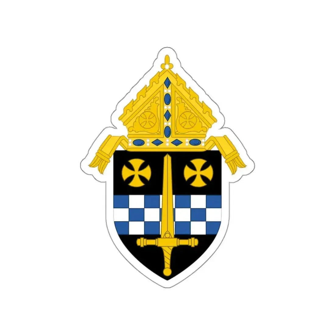 Roman Catholic Diocese of Pittsburgh - STICKER Vinyl Die-Cut Decal White Die-Cut 3 Inch - The Sticker Space