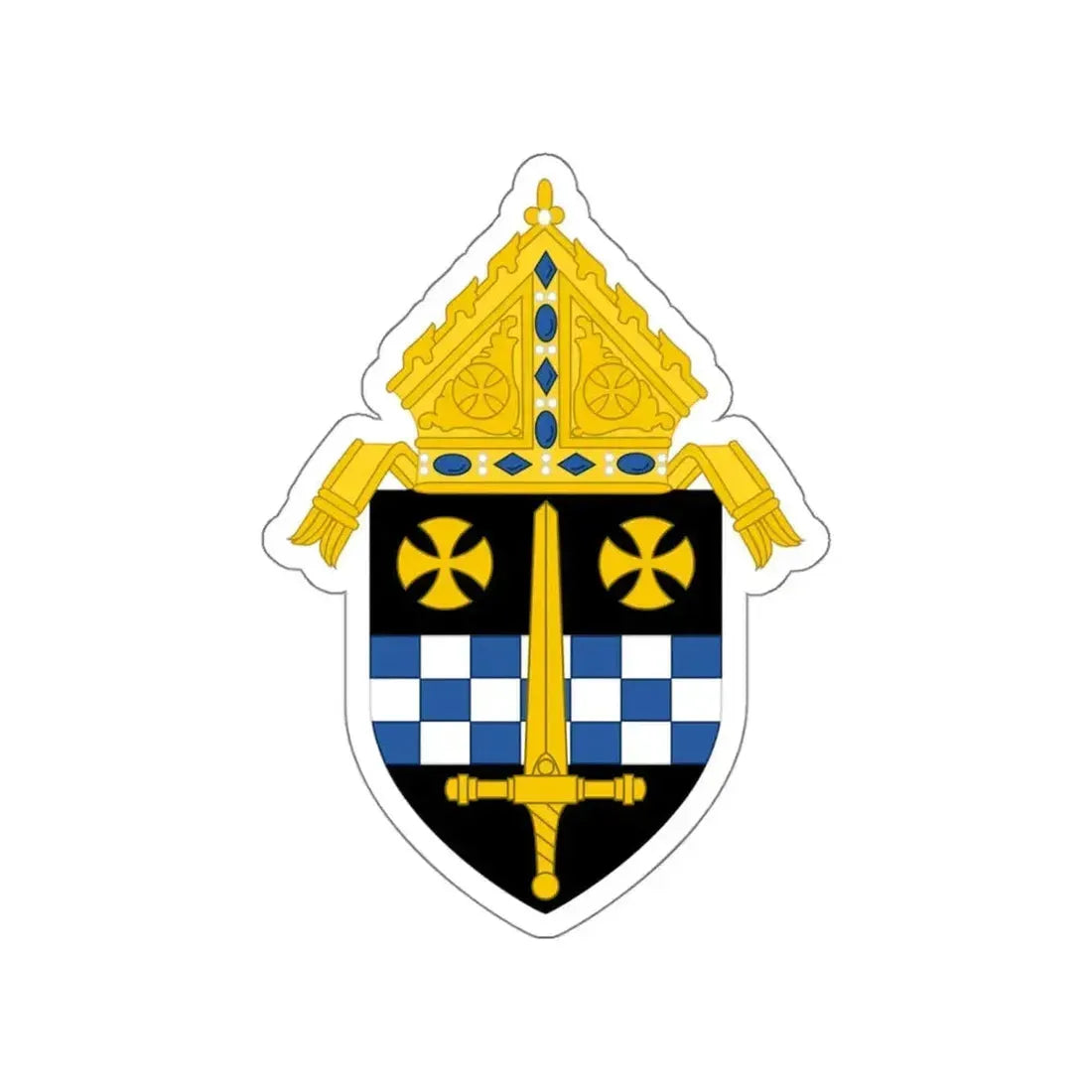 Roman Catholic Diocese of Pittsburgh - STICKER Vinyl Die-Cut Decal White Die-Cut 6 Inch - The Sticker Space