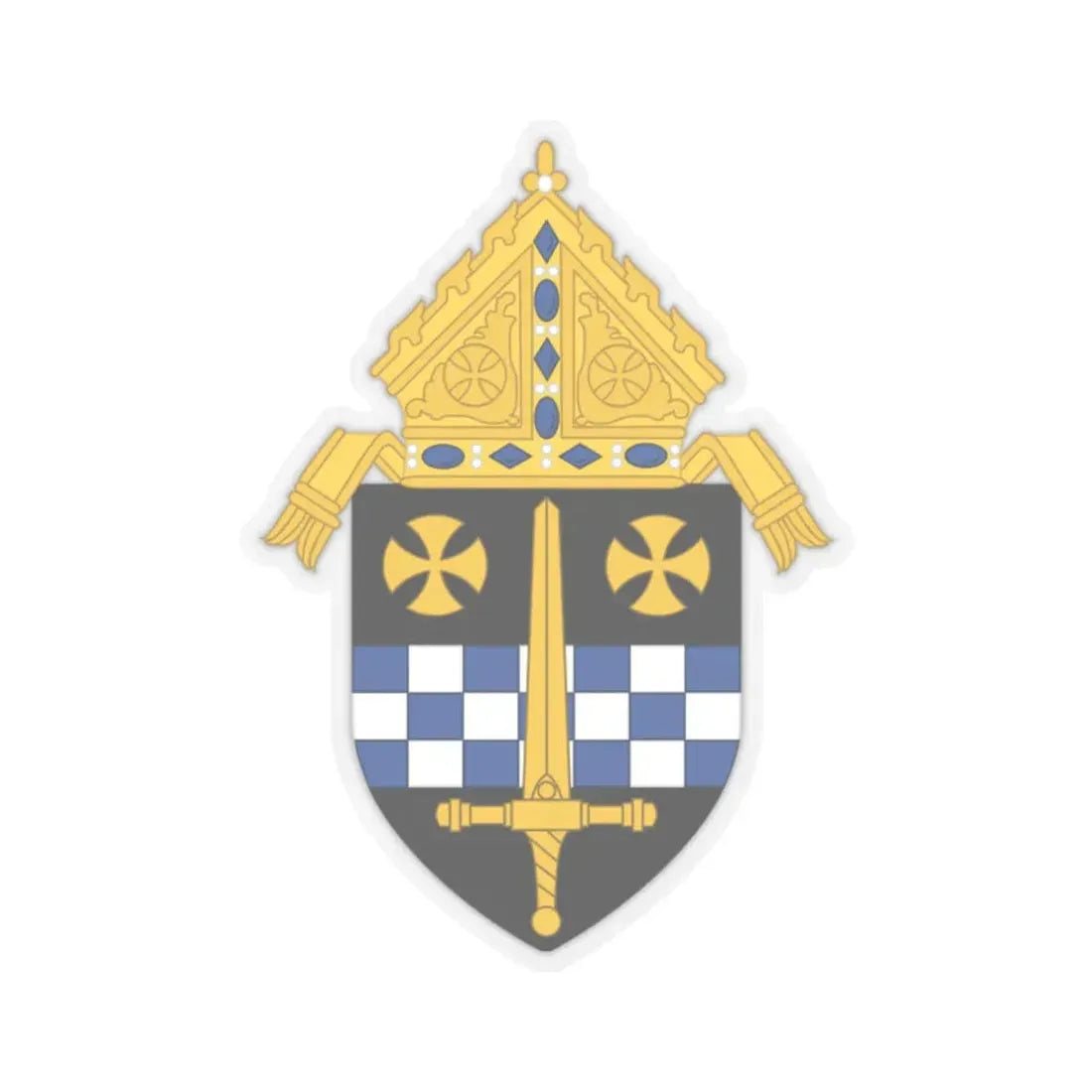 Roman Catholic Diocese of Pittsburgh - STICKER Vinyl Kiss-Cut Decal 2 Inch Transparent - The Sticker Space