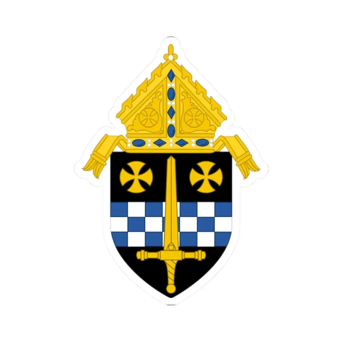 Roman Catholic Diocese of Pittsburgh - STICKER Vinyl Kiss-Cut Decal 2 Inch White - The Sticker Space