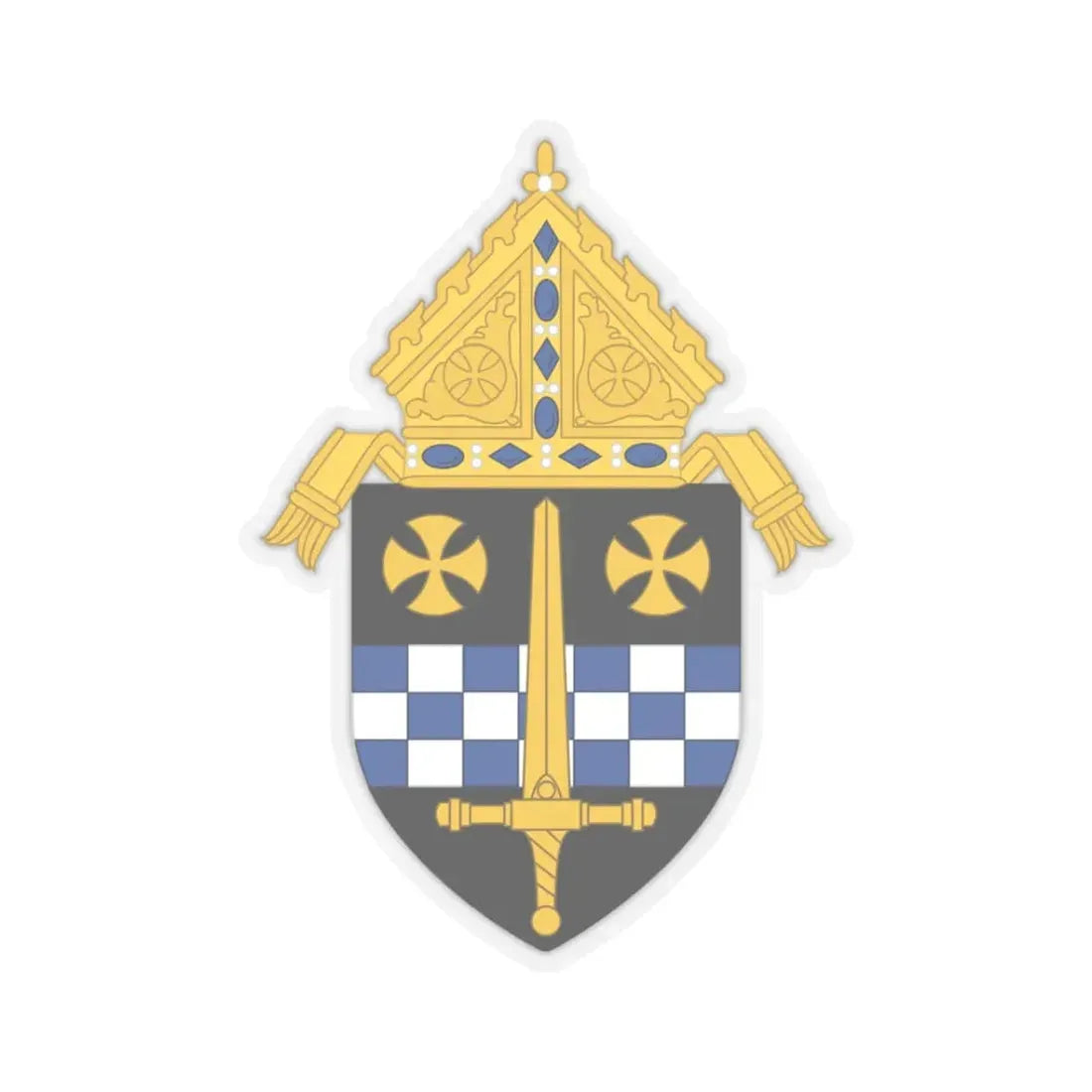 Roman Catholic Diocese of Pittsburgh - STICKER Vinyl Kiss-Cut Decal 3 Inch Transparent - The Sticker Space