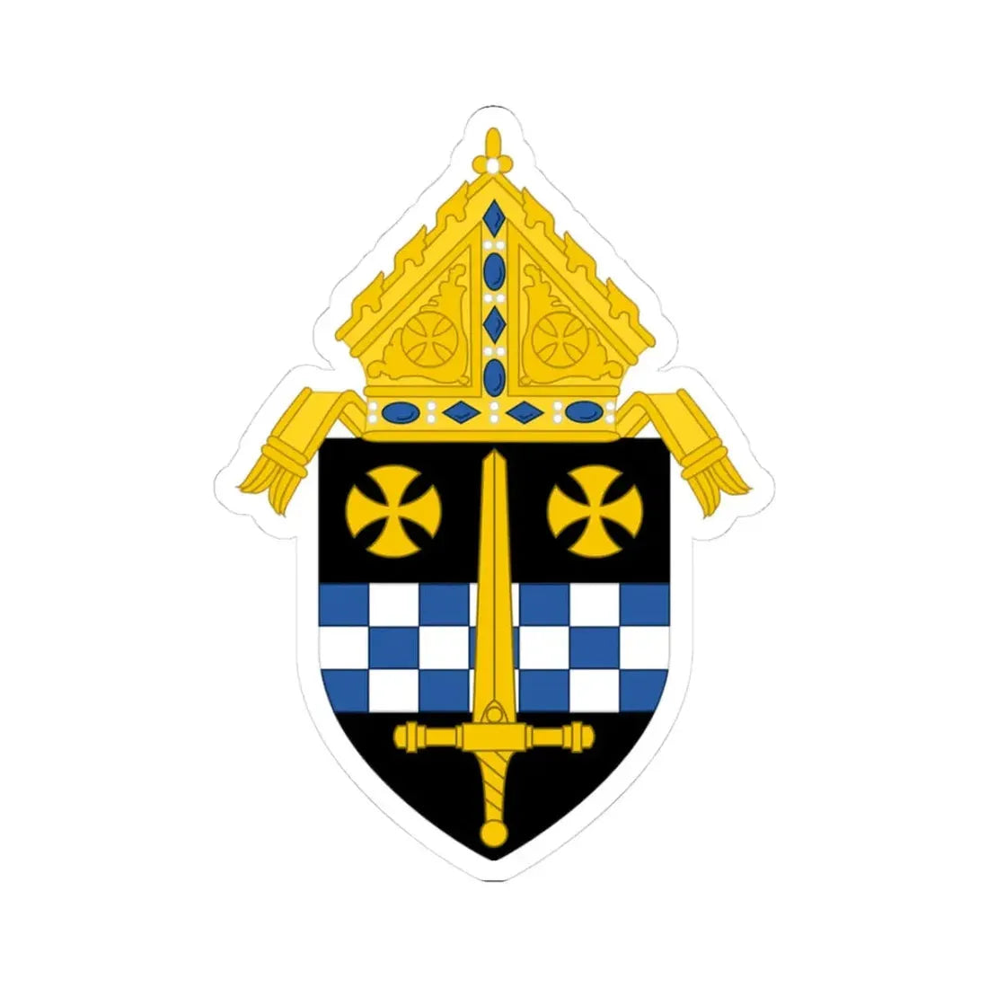 Roman Catholic Diocese of Pittsburgh - STICKER Vinyl Kiss-Cut Decal 3 Inch White - The Sticker Space