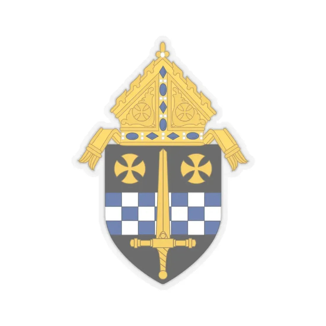 Roman Catholic Diocese of Pittsburgh - STICKER Vinyl Kiss-Cut Decal 4 Inch Transparent - The Sticker Space