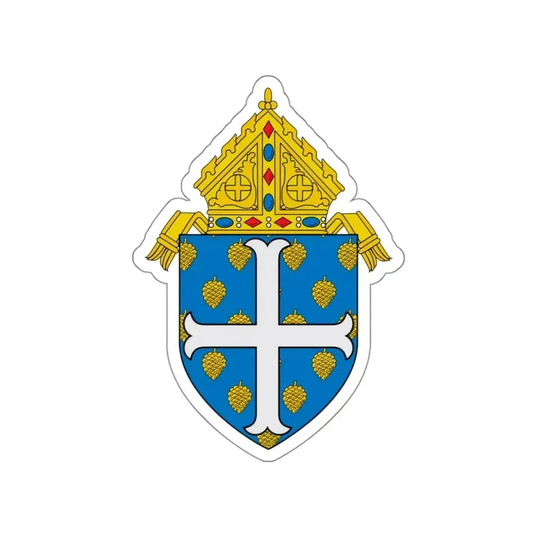 Roman Catholic Diocese of Portland - STICKER Vinyl Die-Cut Decal White Die-Cut 3 Inch - The Sticker Space