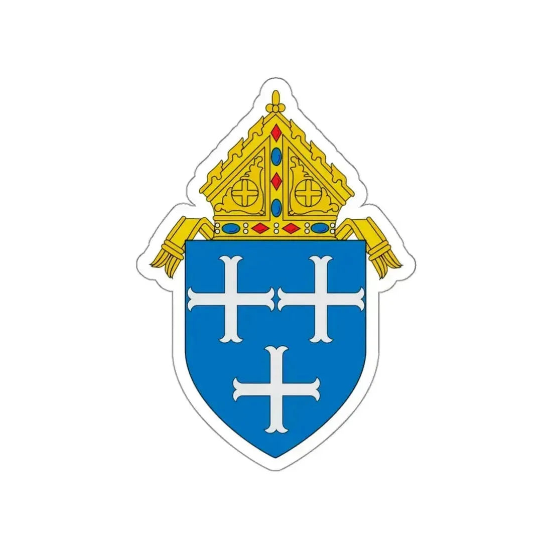 Roman Catholic Diocese of Providence - STICKER Vinyl Die-Cut Decal White Die-Cut 3 Inch - The Sticker Space
