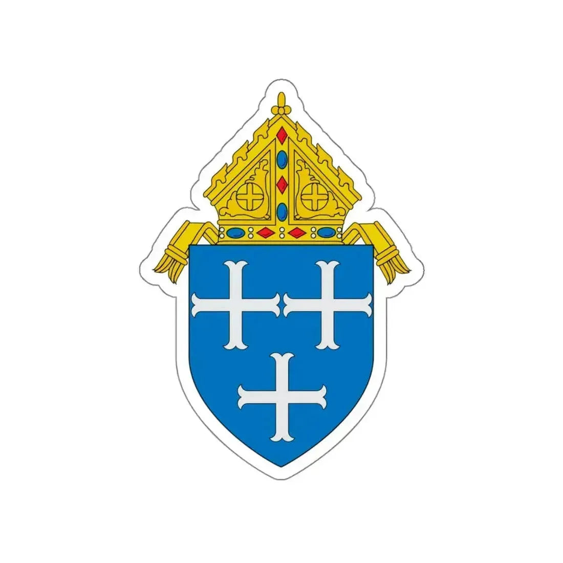 Roman Catholic Diocese of Providence - STICKER Vinyl Die-Cut Decal White Die-Cut 4 Inch - The Sticker Space