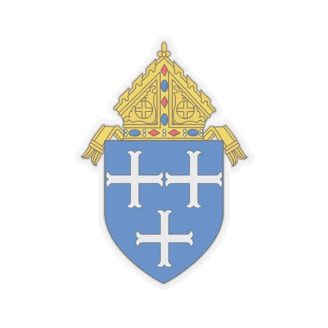 Roman Catholic Diocese of Providence - STICKER Vinyl Kiss-Cut Decal 2 Inch Transparent - The Sticker Space