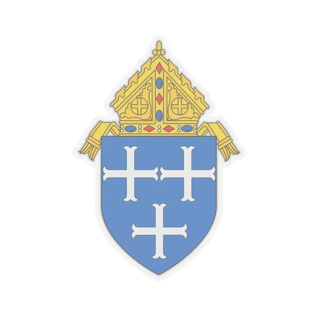Roman Catholic Diocese of Providence - STICKER Vinyl Kiss-Cut Decal 3 Inch Transparent - The Sticker Space