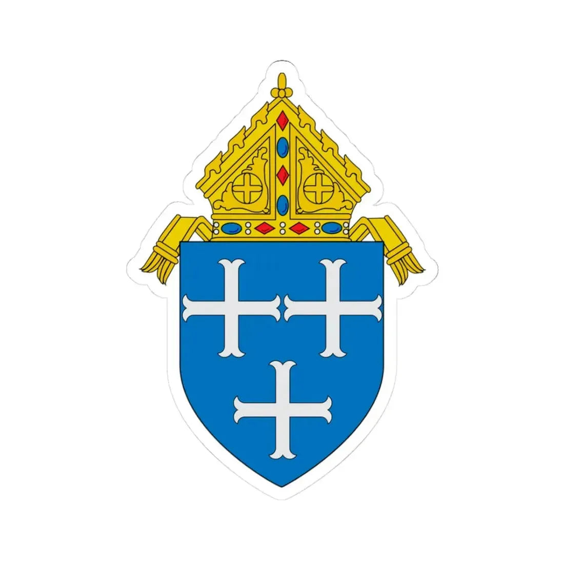 Roman Catholic Diocese of Providence - STICKER Vinyl Kiss-Cut Decal 3 Inch White - The Sticker Space